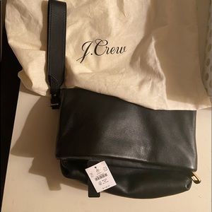 J. Crew black leather clutch